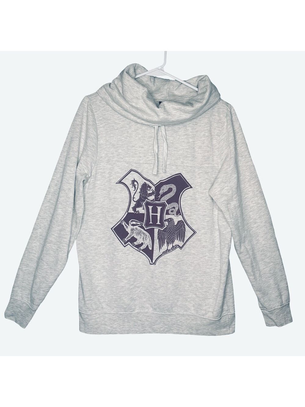 Harry Potter Gray Hoodie - Hogwarts Crest Unisex Large